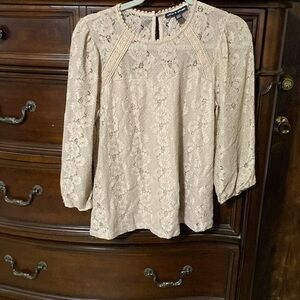 Cable and Gauge Lace Top